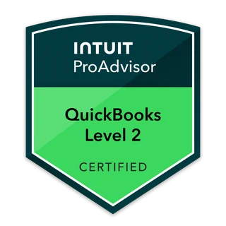 Intuit ProAdvisor QuickBooks Level 2 Certified badge